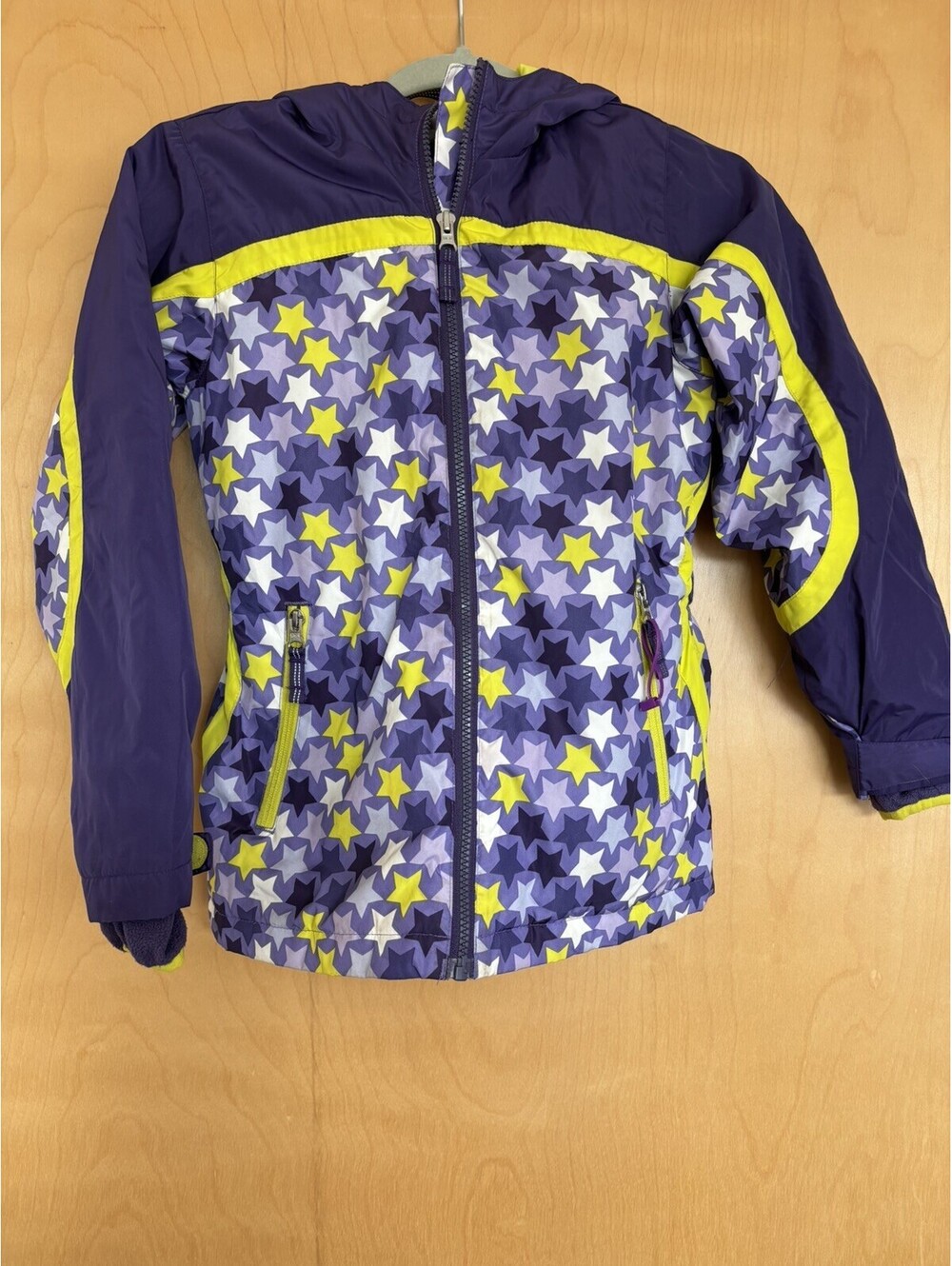 Lands End Hooded Winter Jacket/Coat Girls 7-8 S Purple